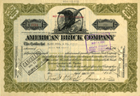 American Brick Co. - Stock Certificate